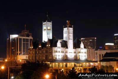 Nashville's Union Station at Night