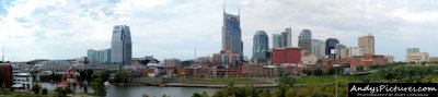 Panoramic photo of downtown Nashville