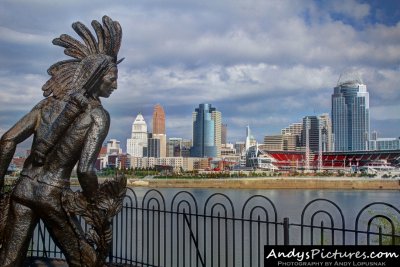 Chief Little Turtle & downtown Cincinnati