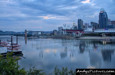 Downtown Cincinnati at dawn