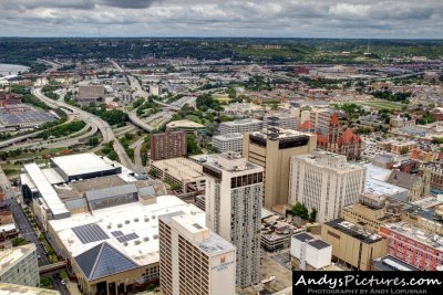 Downtown Cincinnati from the Carew Tower Observation deck