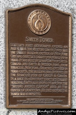 Smith Tower plaque