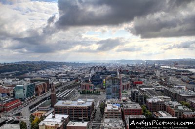 View of CenturyLink Field & Safeco Field from Smith Tower