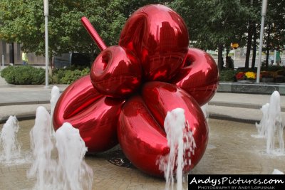 Jeff Koons' Balloon Flower Sculpture at 7 WTC