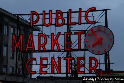 Seattle Public Market at Night