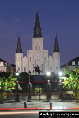 St. Louis Cathedral & Jackson Square at Night