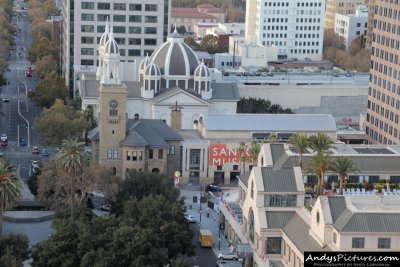 Cathedral Basilica of St. Joseph from 26th floor of the San Jose Marriott