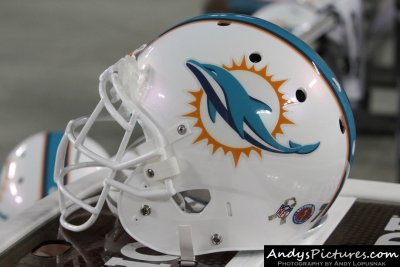 Miami Dolphins football helmet