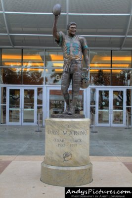Dan Marino statue at Sun Life Stadium