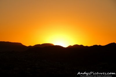 Sunset over Juarez, Mexico (from Sun Bowl Stadium)