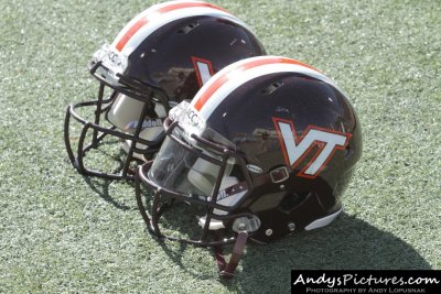 Virginia Tech Hokies helmets