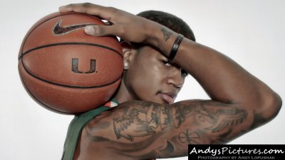 Miami Hurricanes guard Rion Brown