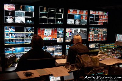 Inside the CBS Sports production truck