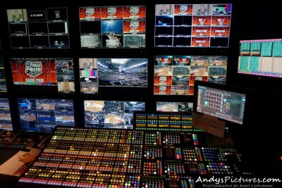 Inside the CBS Sports production truck