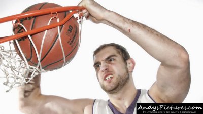 Northwestern Wildcats center Alex Olah