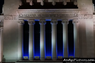 Indiana World War Memorial at Night