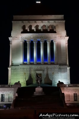 Indiana World War Memorial at Night