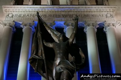 Indiana World War Memorial at Night