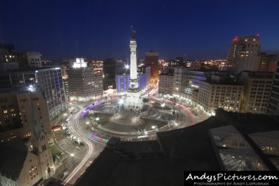 Indiana State Soldiers and Sailors Monument at Night