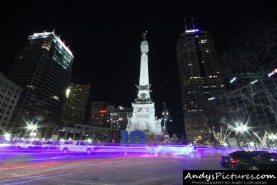 Indiana State Soldiers and Sailors Monument at Night