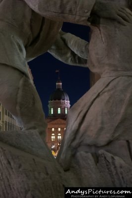 Indiana State Capitol Building at Night