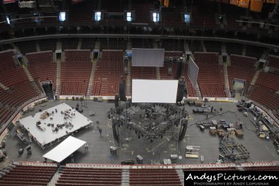 Wells Fargo Center - George Strait Concert setup