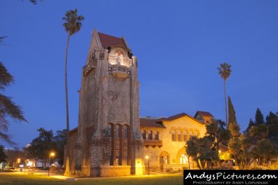 San Jose State University Tower at Night
