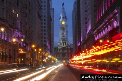 Philadelphia's City Hall at Night