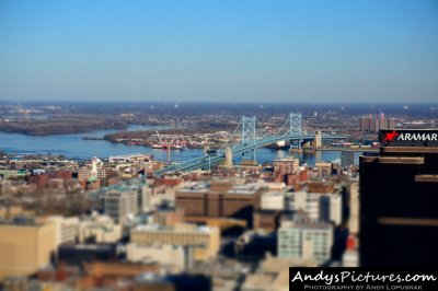Benjamin Franklin Bridge as seen from Philly's City Hall Observation Deck