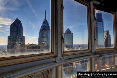 Downtown Philly as seen from City Hall Observation Deck