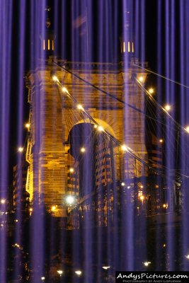Roebling Suspension Bridge at Night