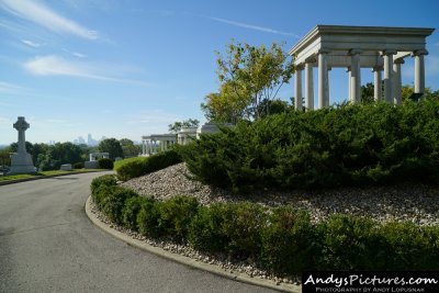 Crown Hill Cemetery & downtown Indianapolis