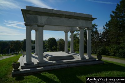 Crown Hill Cemetery & downtown Indianapolis