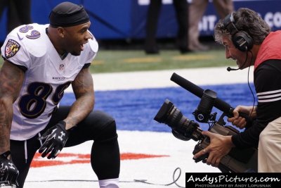 Baltimore Ravens WR Steve Smith & CBS Cameraman Paul Connolly