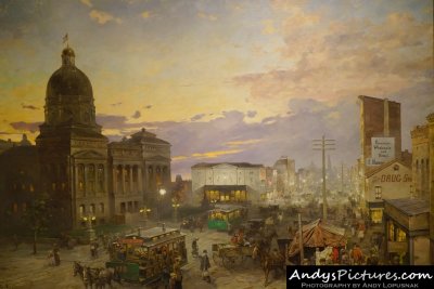Washington Street, Indianapolis at Dush by Theodor Groll