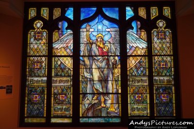 Angel of the Resurrection Illuminated by Tiffany Studios