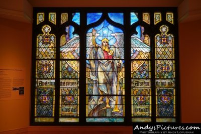 Angel of the Resurrection Illuminated by Tiffany Studios