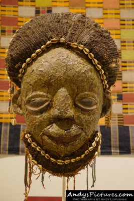 Cap mask with human face from Cameroon
