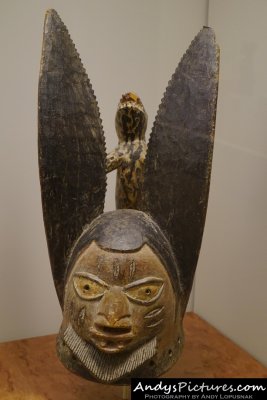 Egungun hare head cap mask by Egba Yoruba people
