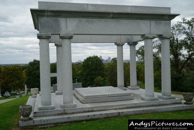 Crown Hill Cemetery & downtown Indianapolis