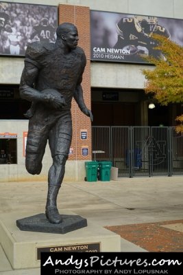 Cam Newton statue at Jordan-Hare Stadium