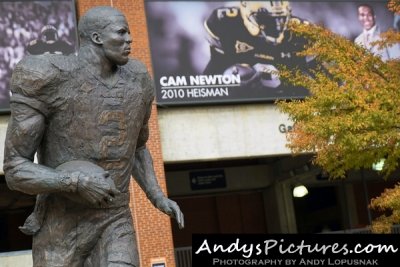 Cam Newton statue at Jordan-Hare Stadium
