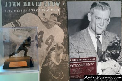 John David Crow Heisman Trophy display at Kyle Field