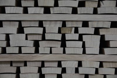 Barrel staves ready to go