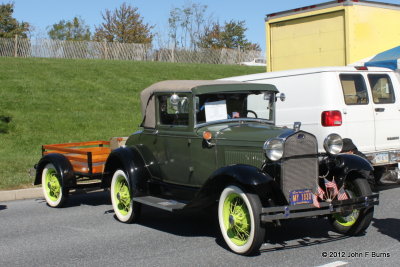 1930 Ford Model A Cabriolet w Trailer