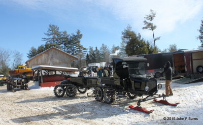 Snowmobile in the Yard