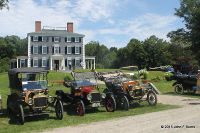 Ford Model T's in Front of the Codman House