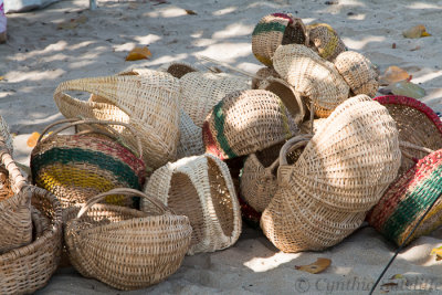 Beautiful Baskets for sale on the beach.JPG