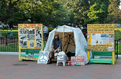 Protester in Front of the White House