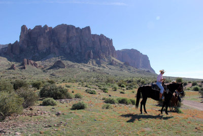 Horseback at the Superstition Mountains